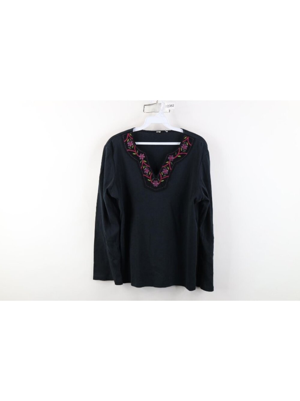 Vtg 90s Streetwear Womens L Babydoll Flared Sleeve Flower Ribbed Knit T-Shirt